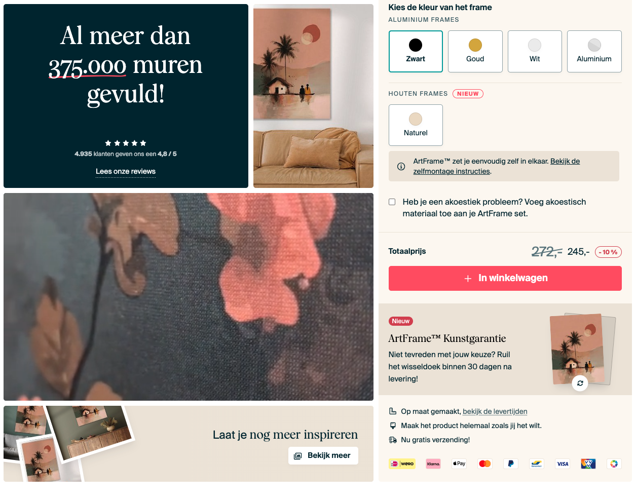 De ArtFrame kunstgarantie en het verwisselbare doek uitgelegd